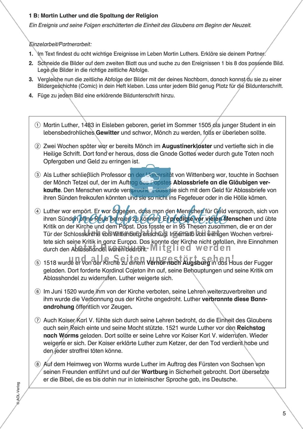 Der Beginn der Neuzeit: Martin Luther Preview 7