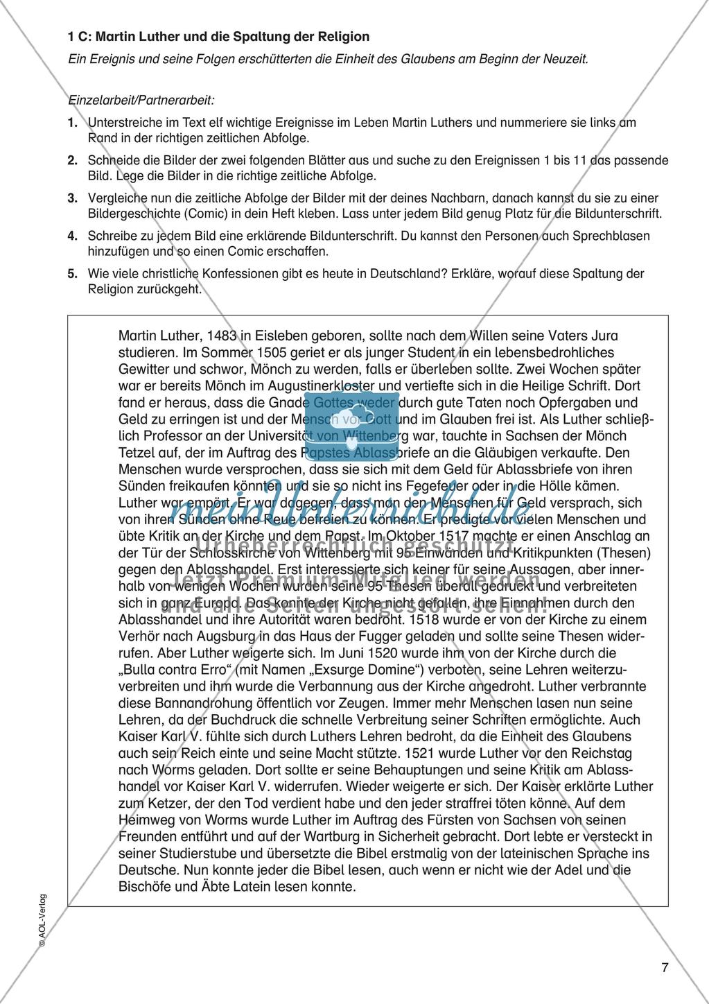 Der Beginn der Neuzeit: Martin Luther Preview 9