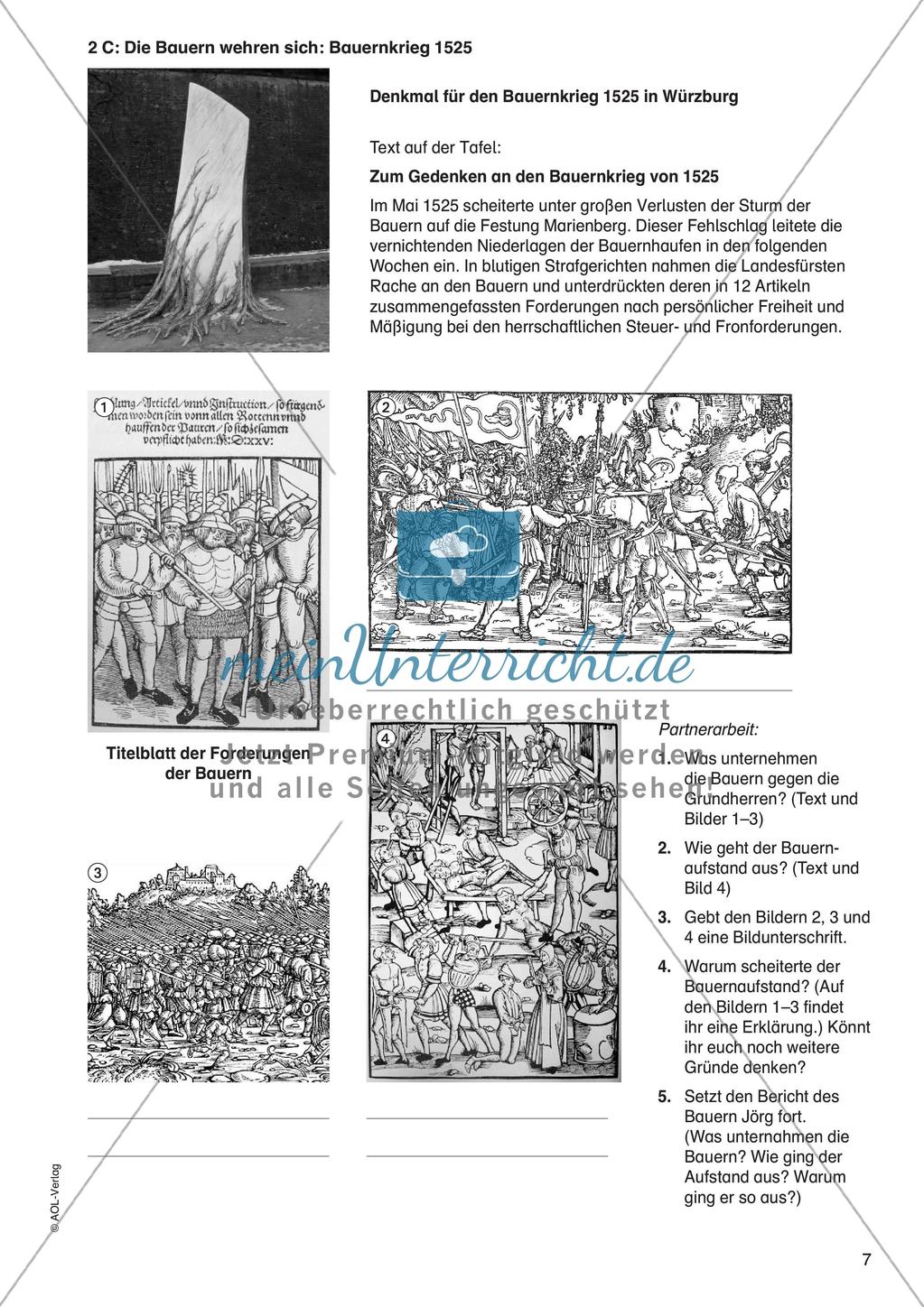 Der Beginn der Neuzeit: Der Bauernkrieg Preview 9
