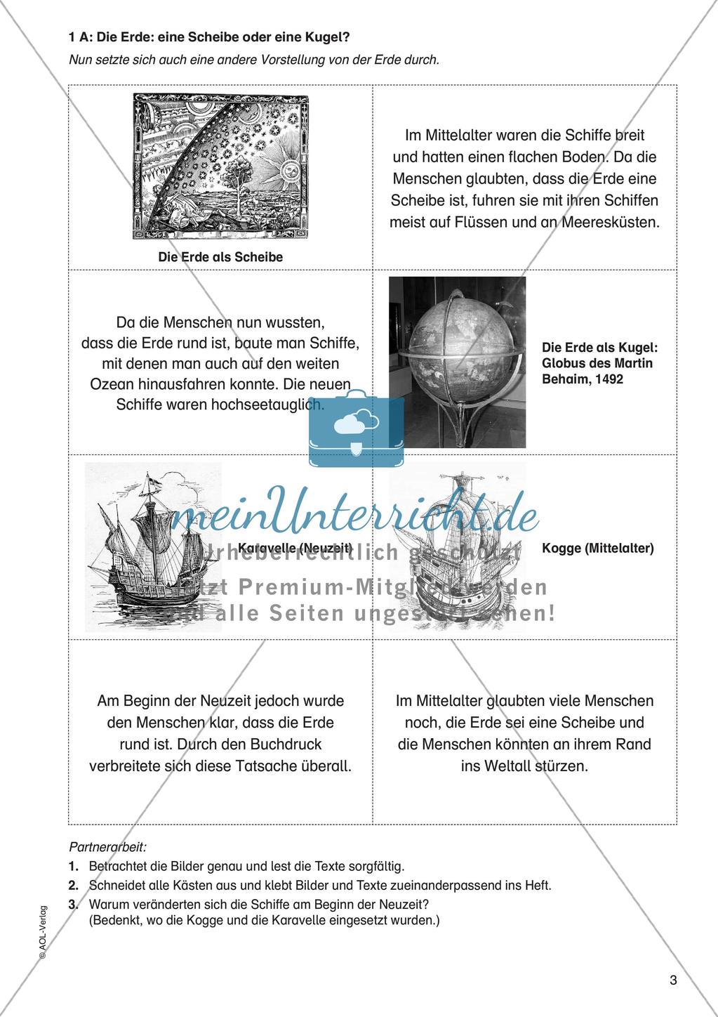 Der Beginn der Neuzeit: Die Erde - eine Scheibe oder eine Kugel? Preview 5
