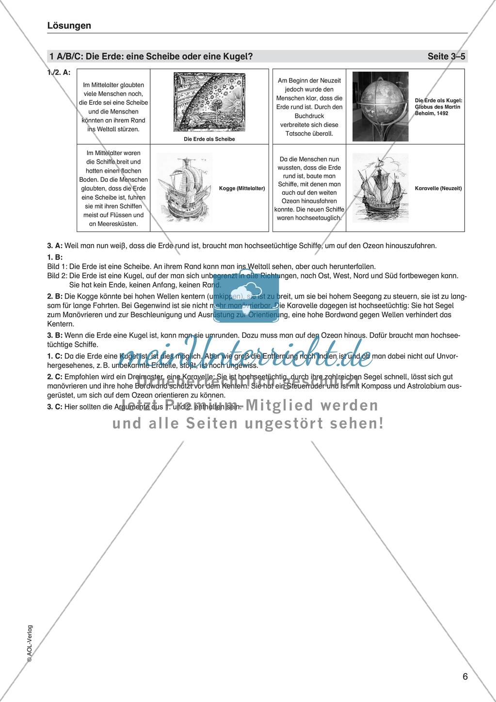 Der Beginn der Neuzeit: Die Erde - eine Scheibe oder eine Kugel? Preview 8