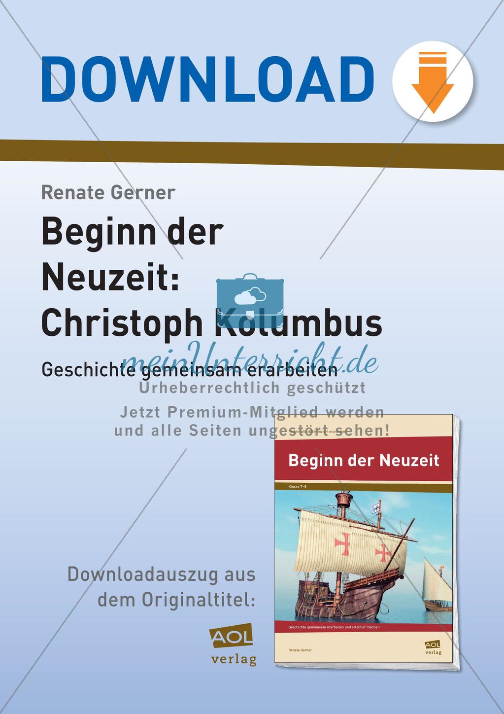 Der Beginn der Neuzeit: Christoph Kolumbus Preview 1