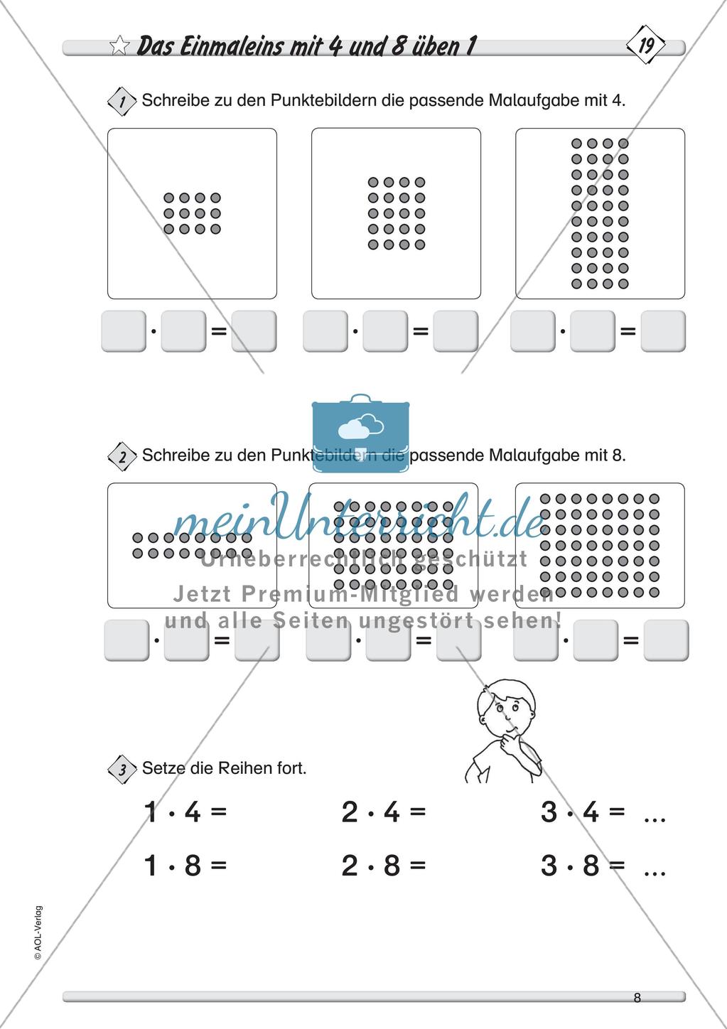 Multiplikation: Einmaleinsreihen Preview 10