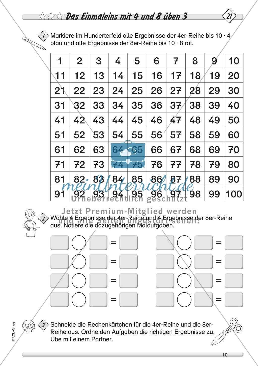 Multiplikation: Einmaleinsreihen Preview 12