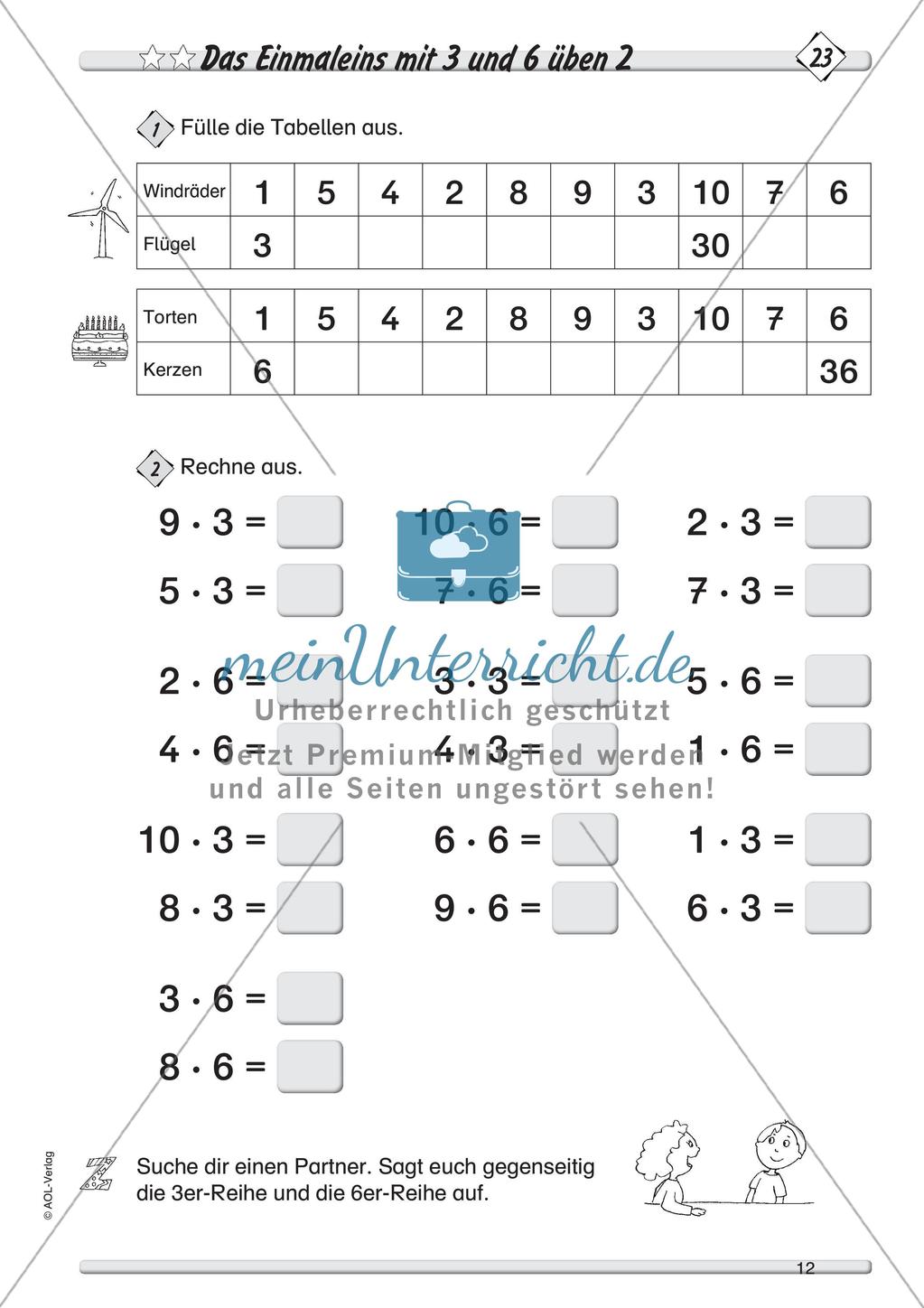 Multiplikation: Einmaleinsreihen Preview 14