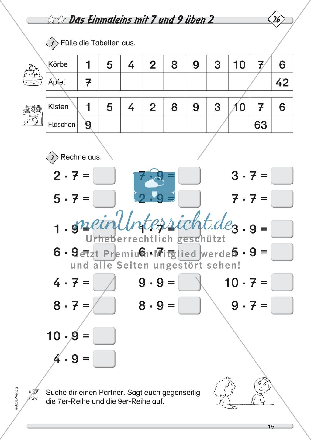 Multiplikation: Einmaleinsreihen Preview 17