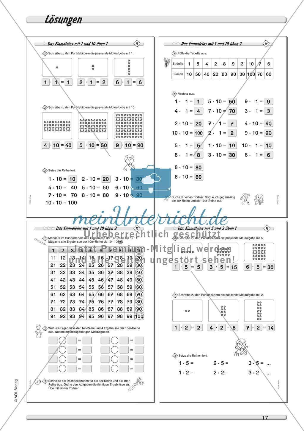 Multiplikation: Einmaleinsreihen Preview 19