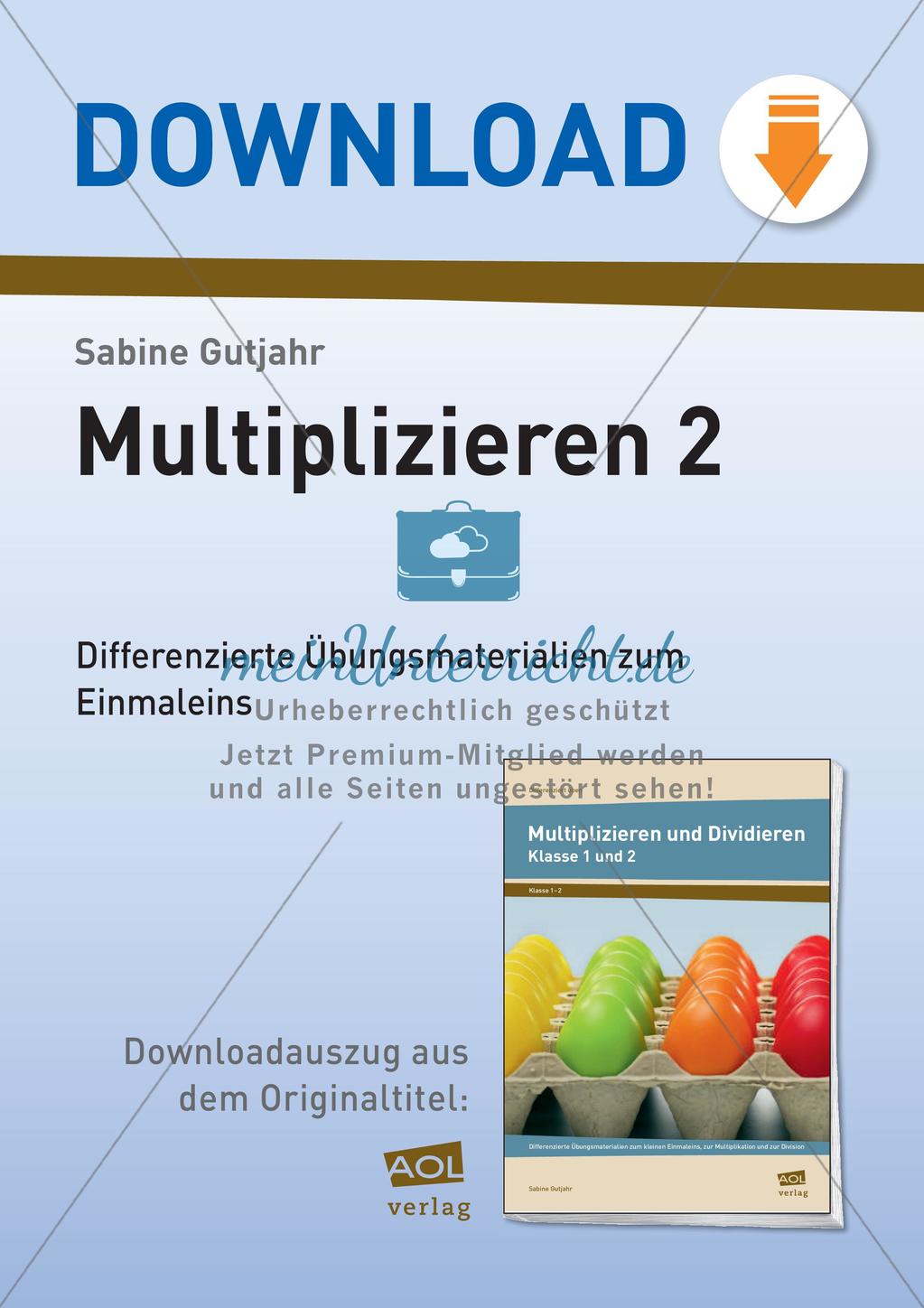 Multiplikation: Einmaleinsreihen Preview 1