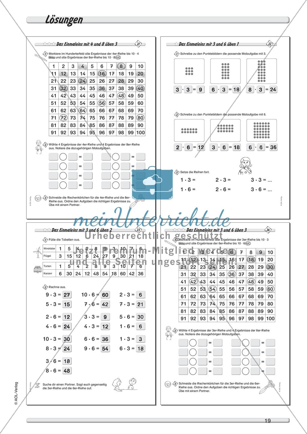 Multiplikation: Einmaleinsreihen Preview 21