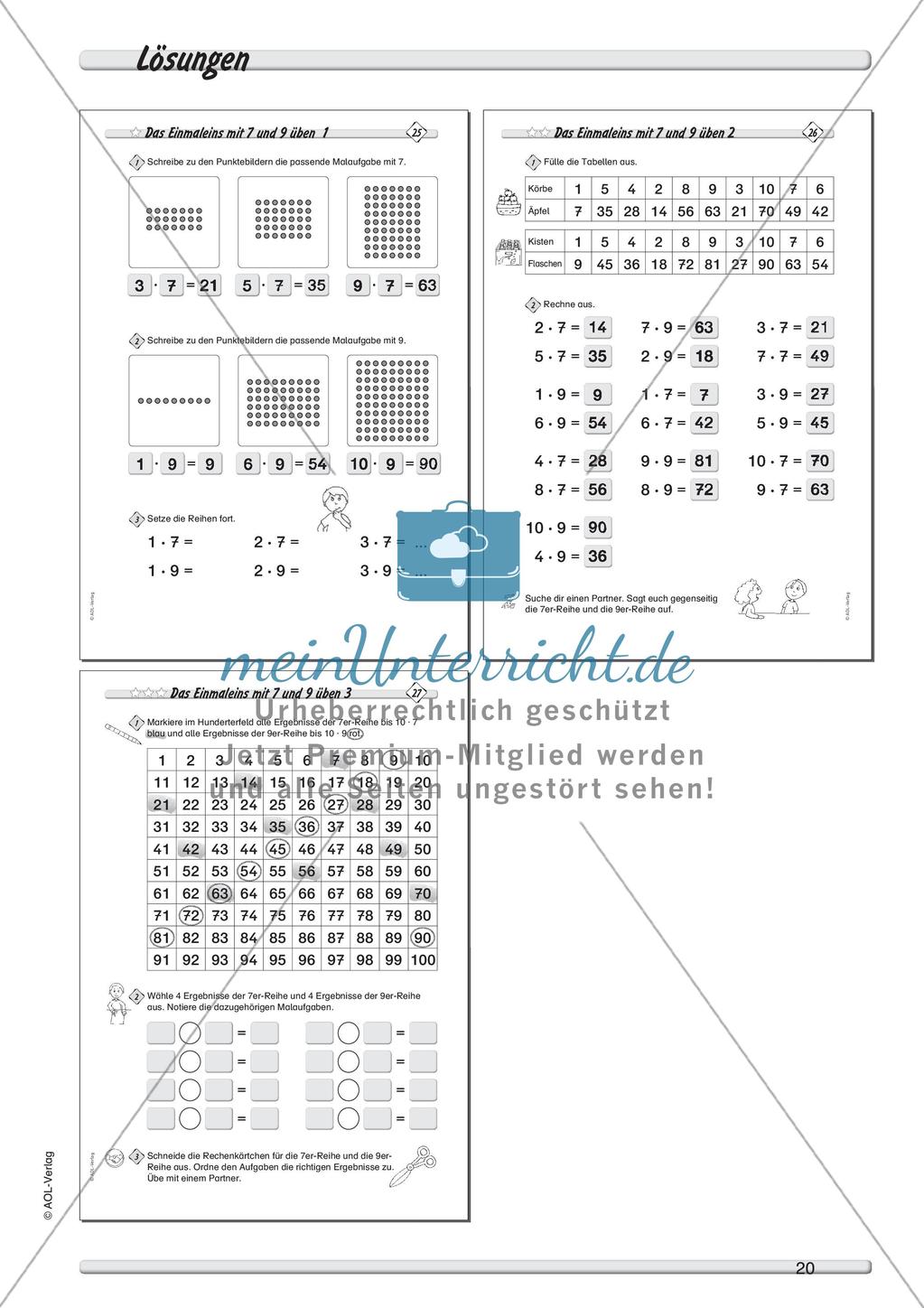 Multiplikation: Einmaleinsreihen Preview 22