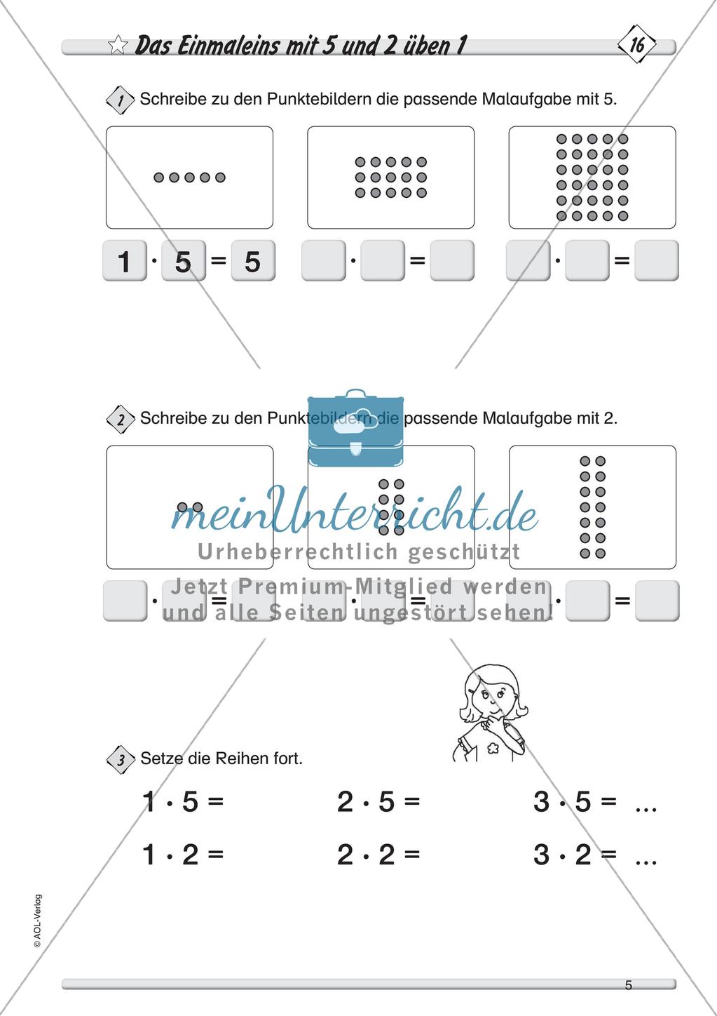 Multiplikation: Einmaleinsreihen Preview 7