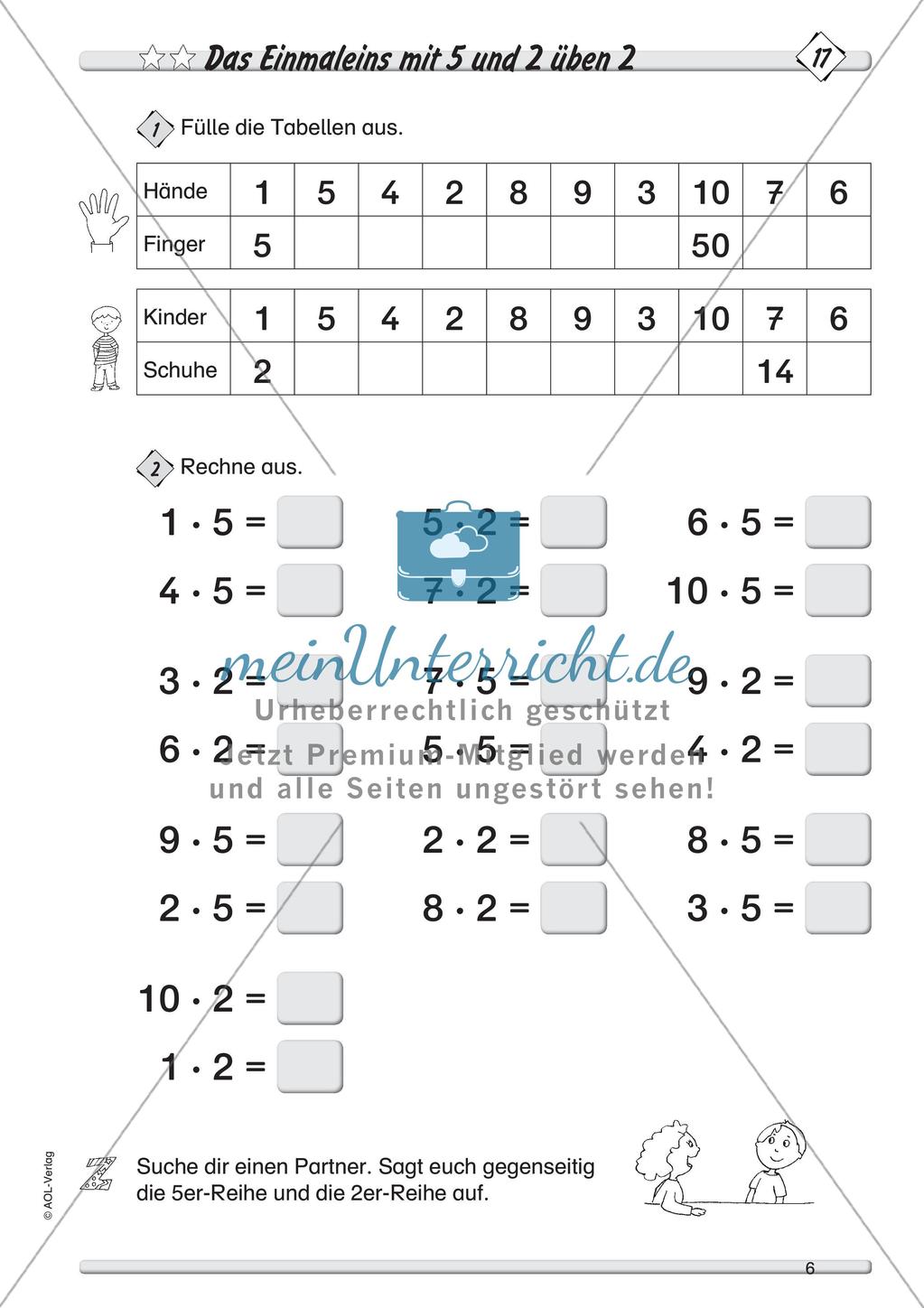 Multiplikation: Einmaleinsreihen Preview 8
