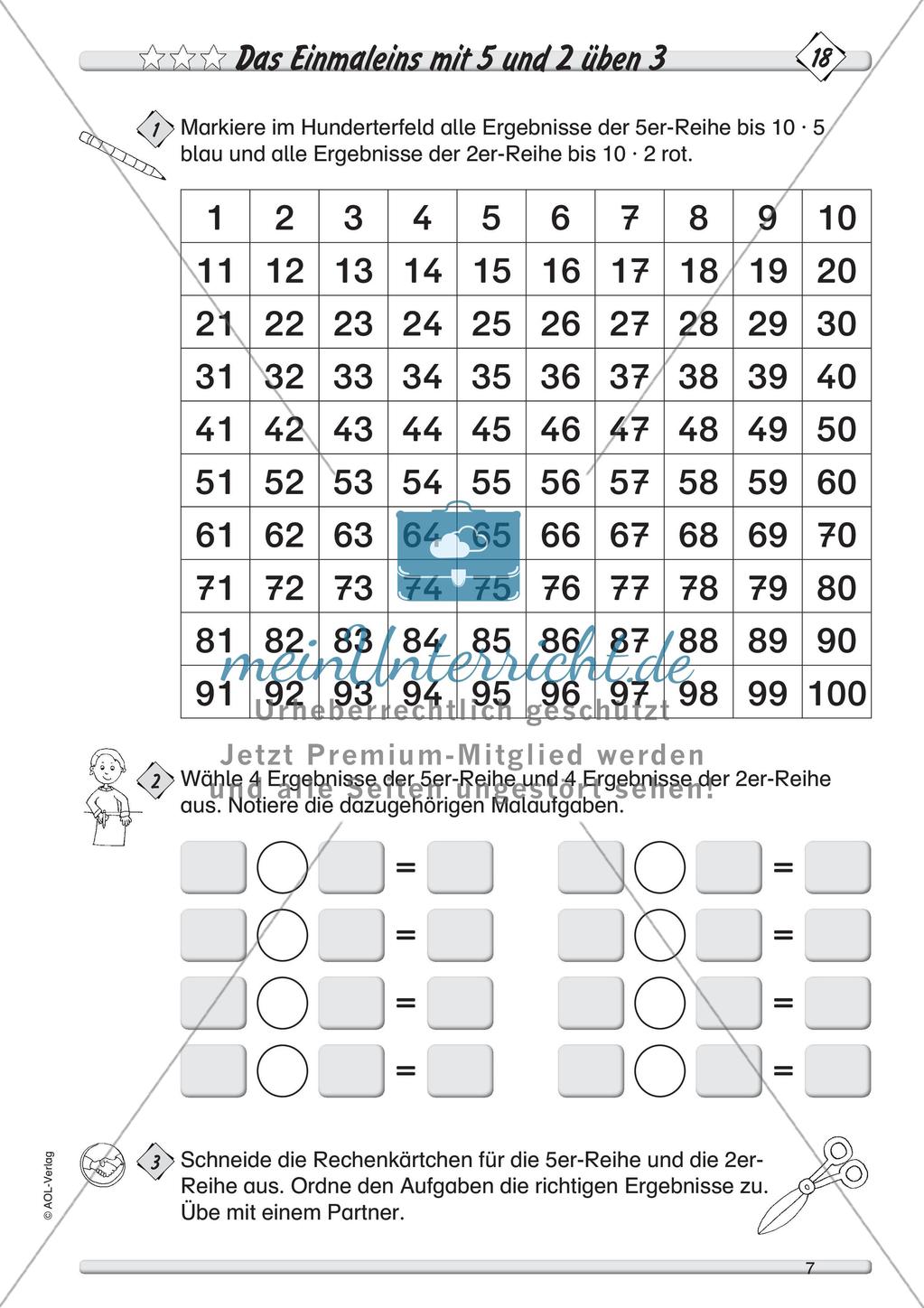 Multiplikation: Einmaleinsreihen Preview 9