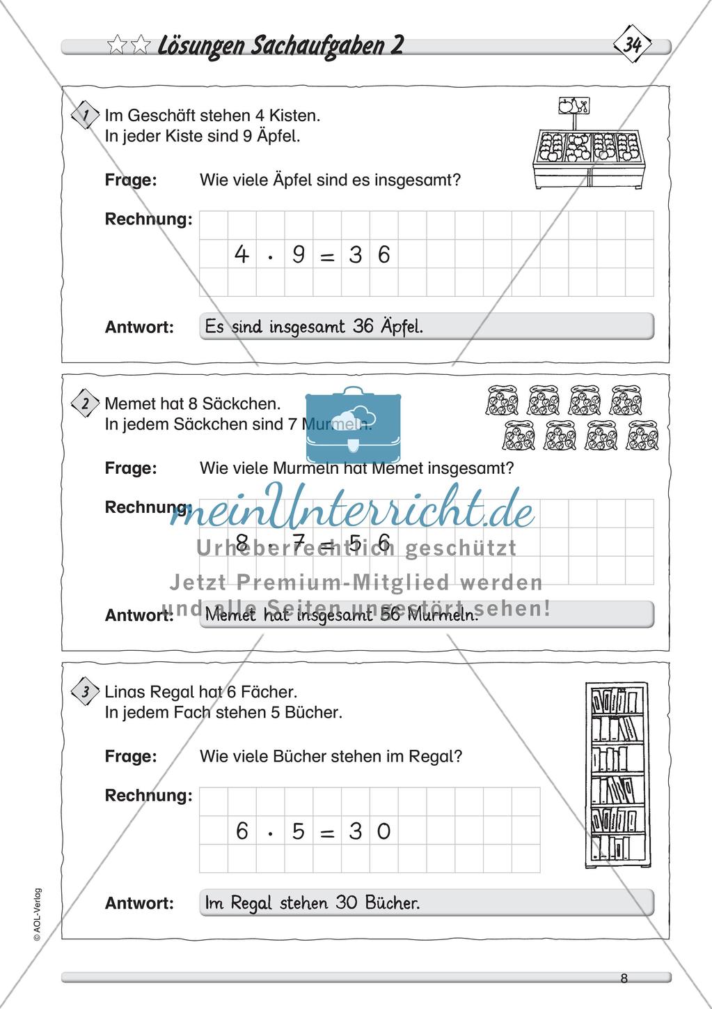 Multiplikation: Rechenübungen und Sachaufgaben Preview 10