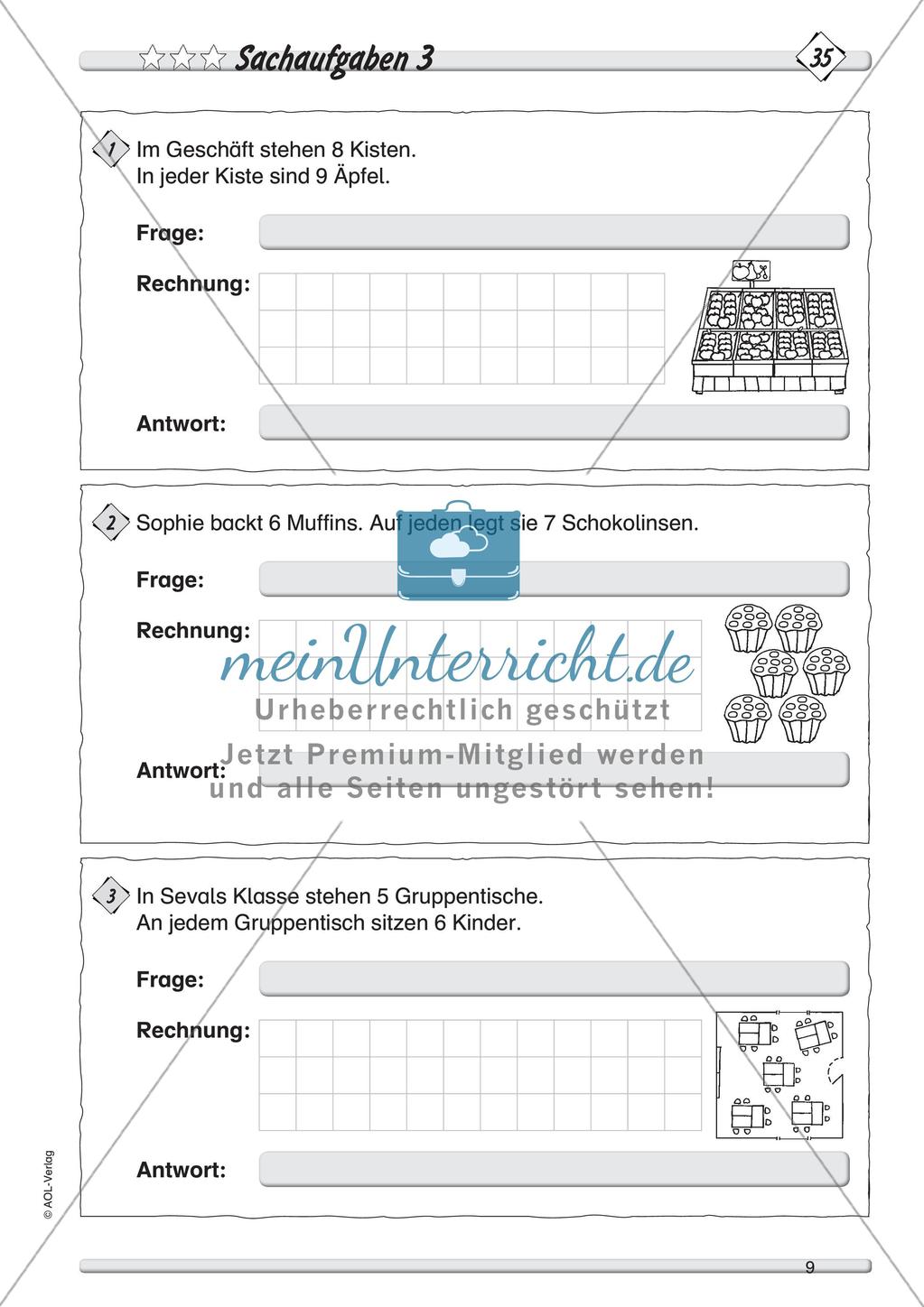 Multiplikation: Rechenübungen und Sachaufgaben Preview 11
