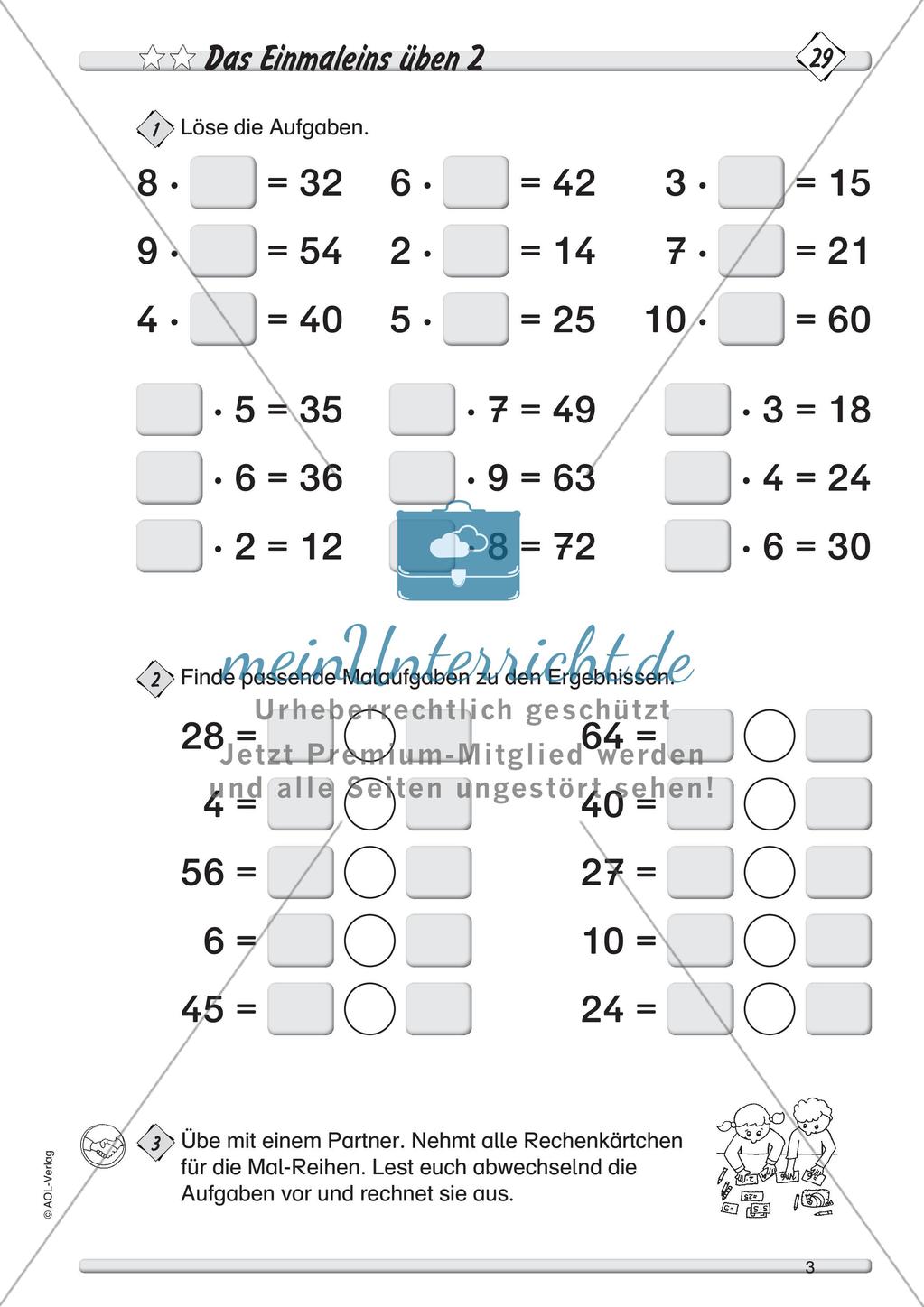 Multiplikation: Rechenübungen und Sachaufgaben Preview 5