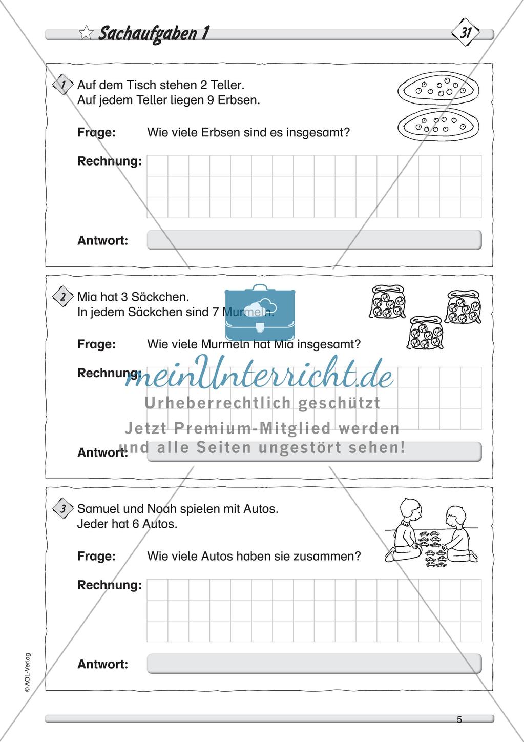 Multiplikation: Rechenübungen und Sachaufgaben Preview 7