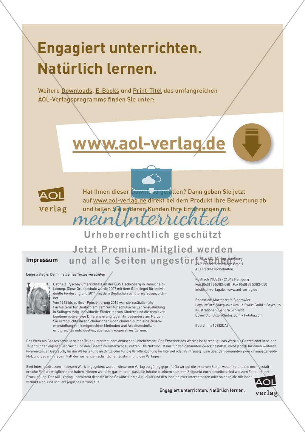 Lesestrategie: Vorspielen eines Textes Preview 13