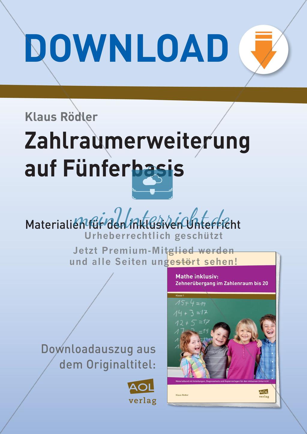 Zahlraumerweiterung auf Fünferbasis Preview 1