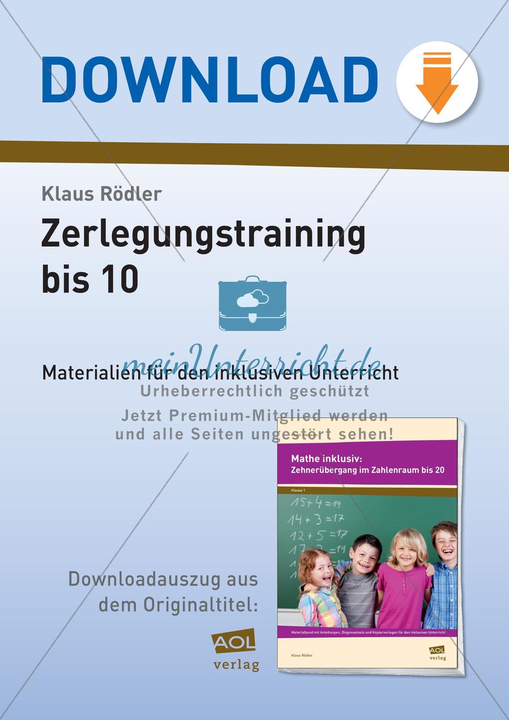 Zahlzerlegung im Zahlenraum 10 Preview 1