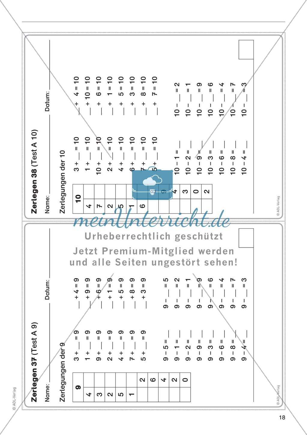 Zahlzerlegung im Zahlenraum 10 Preview 20