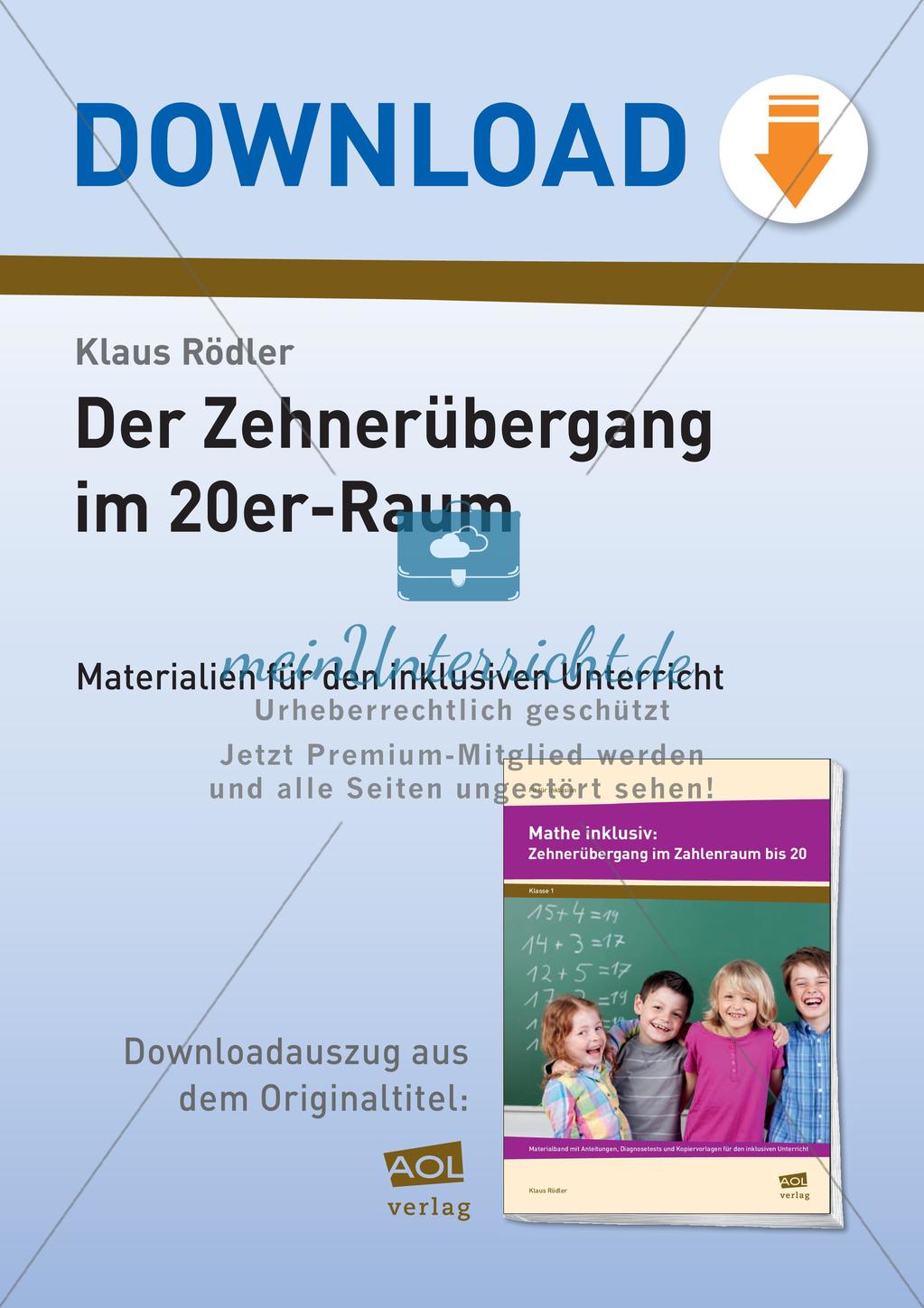 Zehnerübergang: Addition und Subtraktion im Zahlenraum 20 Preview 1