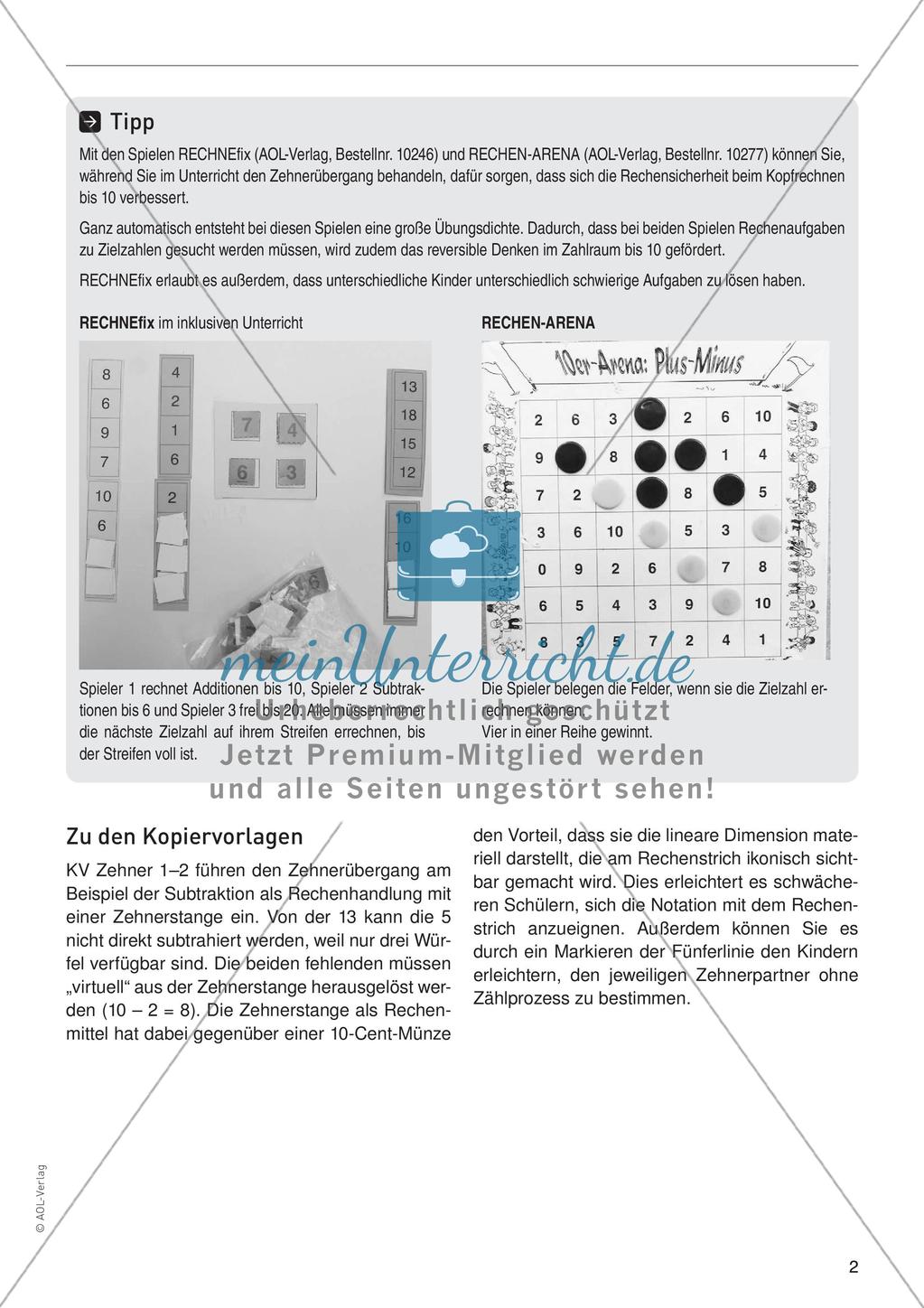 Zehnerübergang: Addition und Subtraktion im Zahlenraum 20 Preview 4