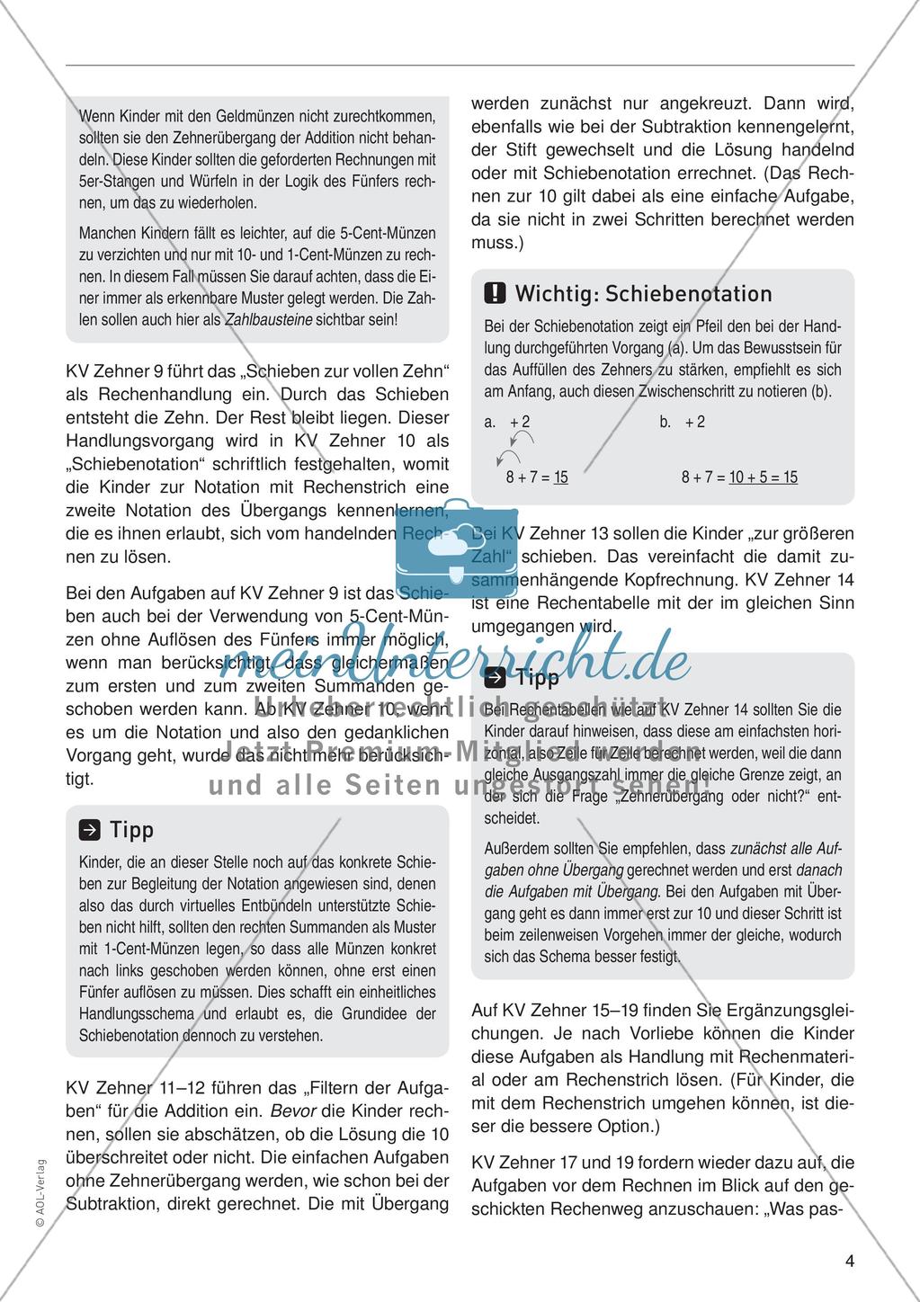 Zehnerübergang: Addition und Subtraktion im Zahlenraum 20 Preview 6