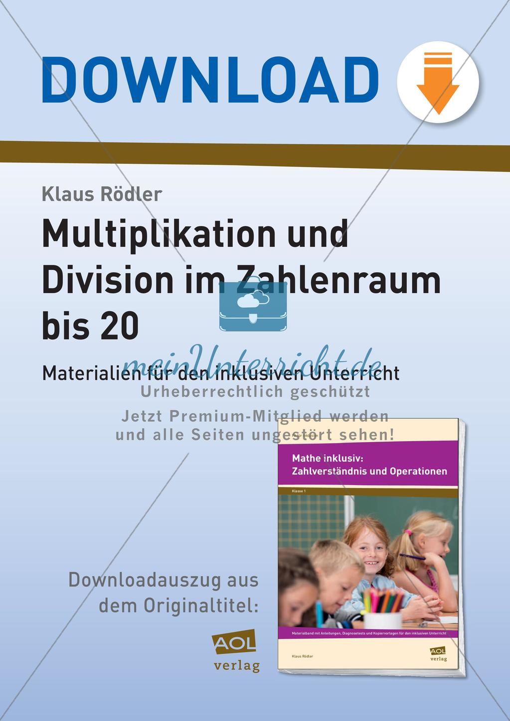 Multiplikation und Division im Zahlenraum bis 20 Preview 1