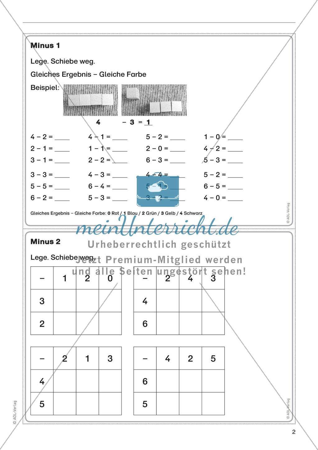 Subtraktion im Zahlenraum bis 20 Preview 4