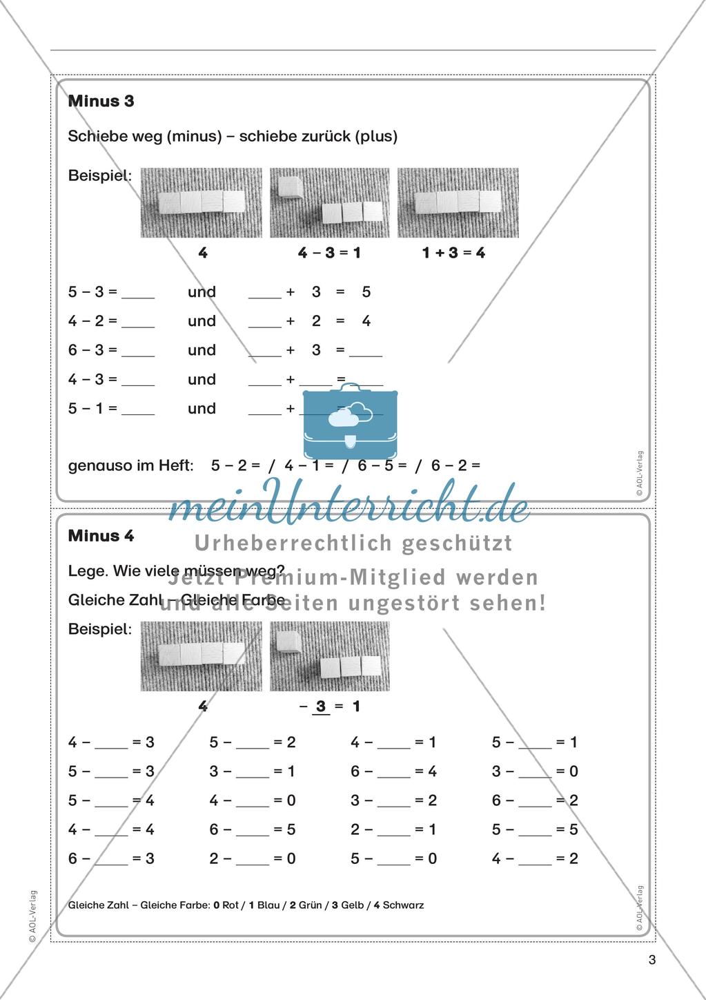 Subtraktion im Zahlenraum bis 20 Preview 5