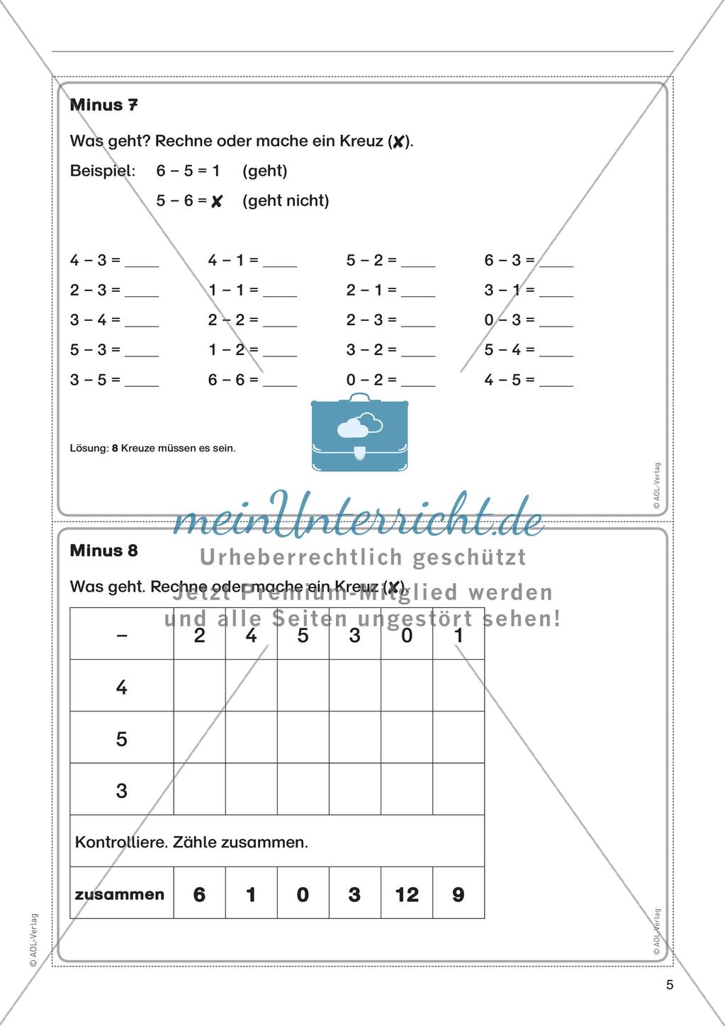 Subtraktion im Zahlenraum bis 20 Preview 7