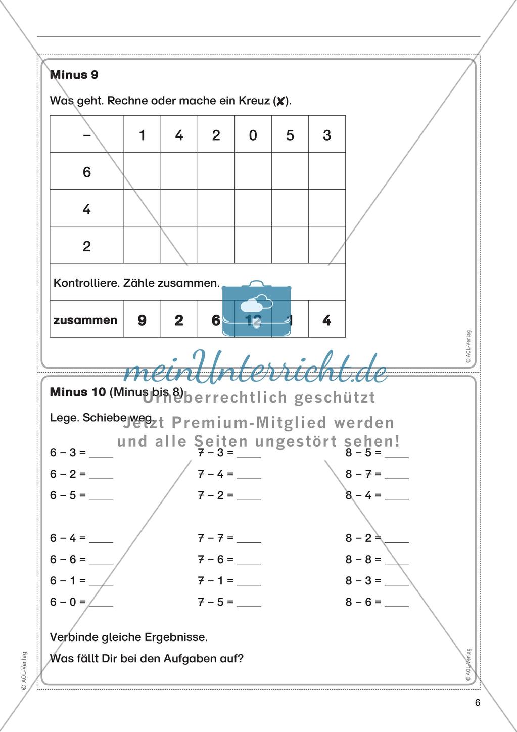 Subtraktion im Zahlenraum bis 20 Preview 8