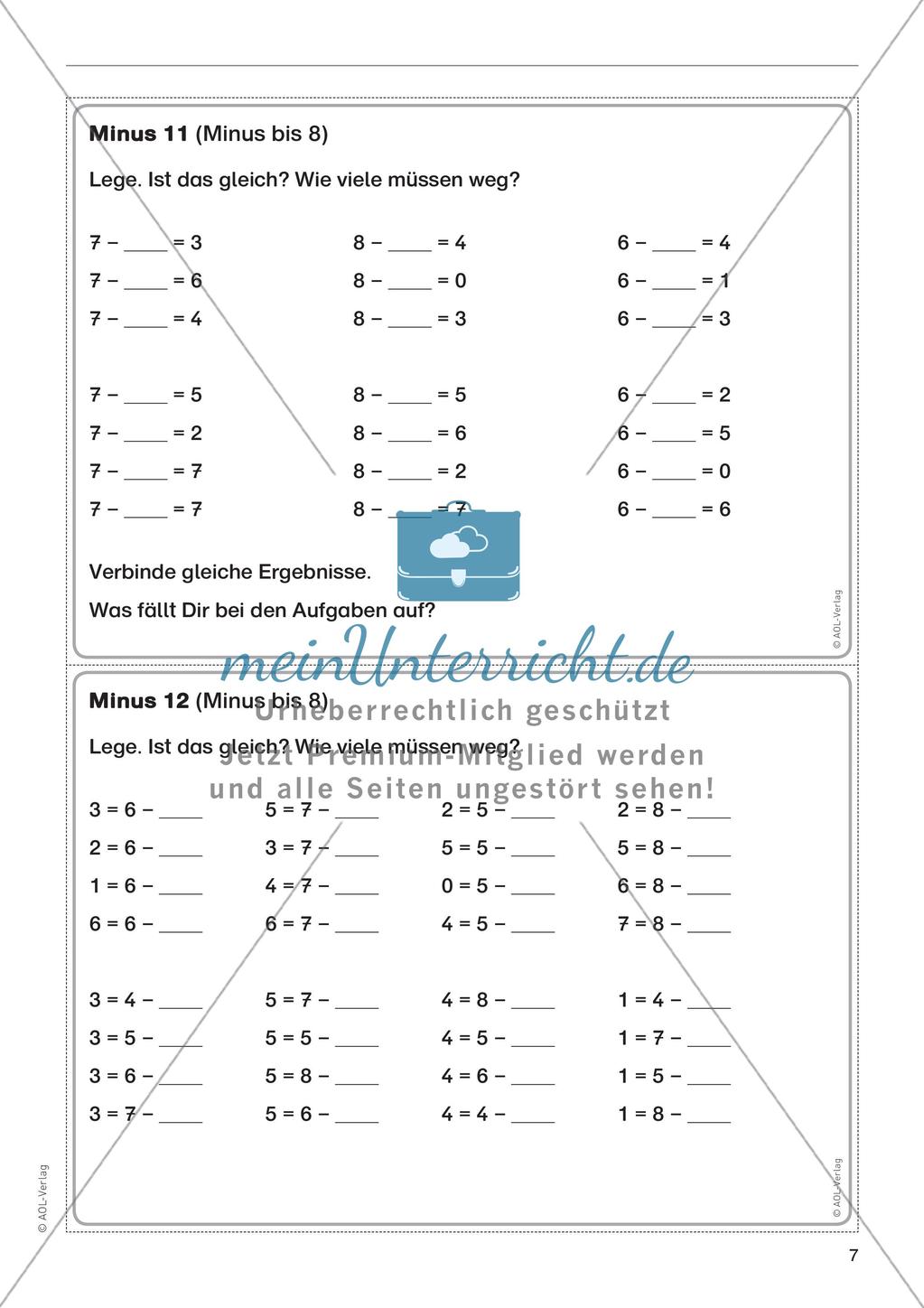 Subtraktion im Zahlenraum bis 20 Preview 9
