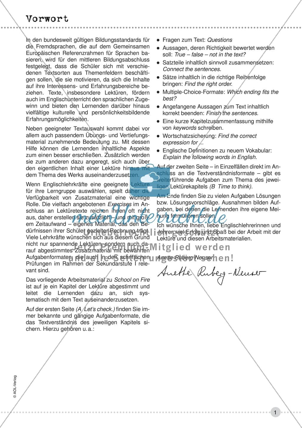 School on Fire - Begleitmaterial zu Chapter 1: Outside Preview 3