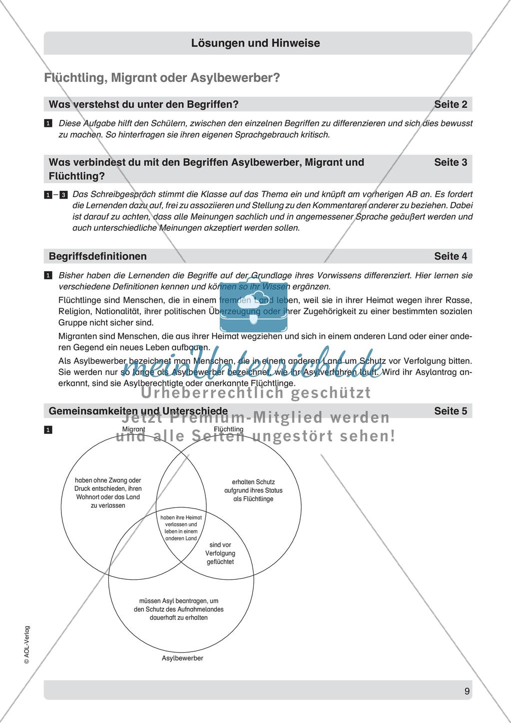 Flüchtling, Migrant, Asylbewerber: Begriffsklärung Preview 11