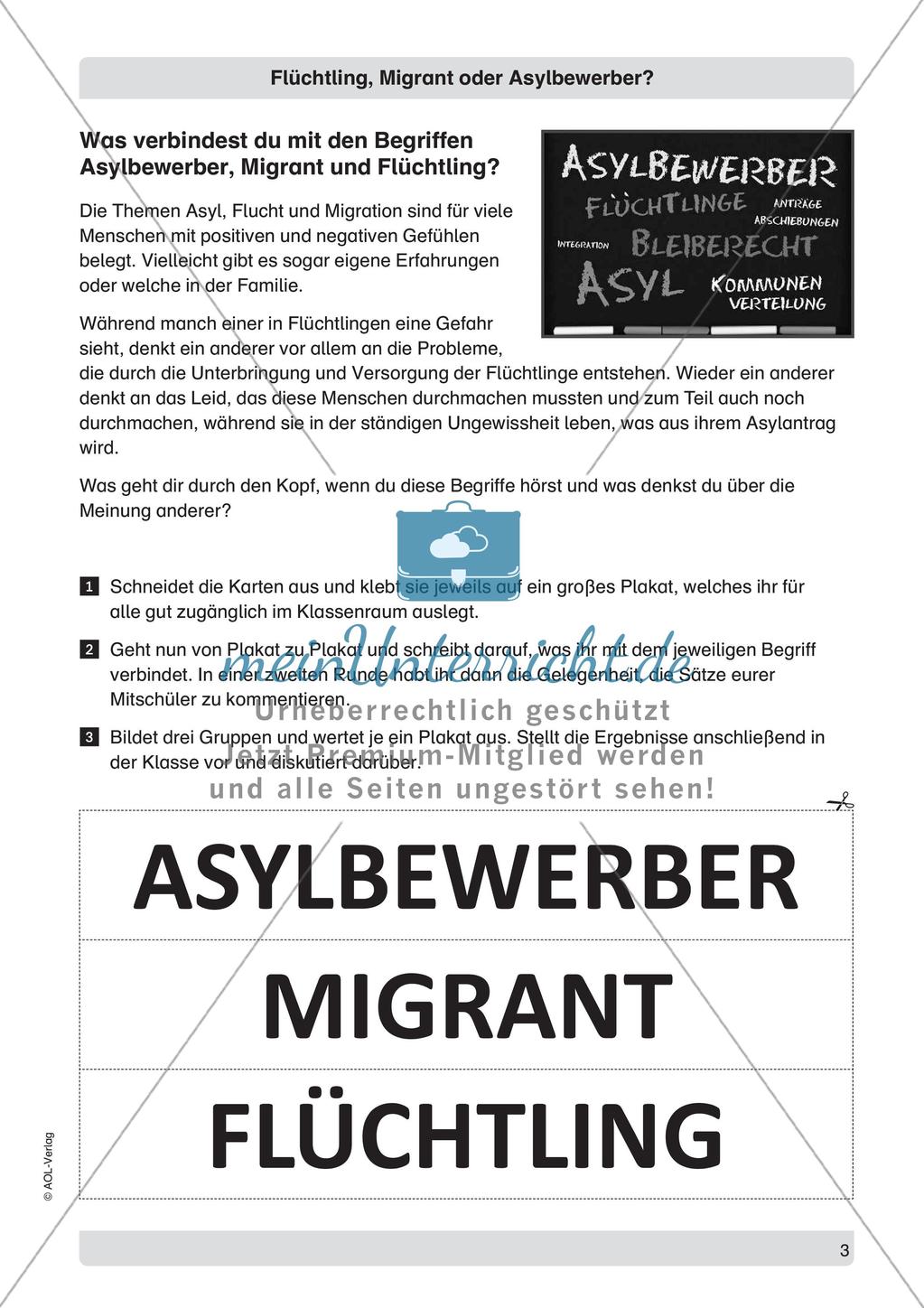 Flüchtling, Migrant, Asylbewerber: Begriffsklärung Preview 5