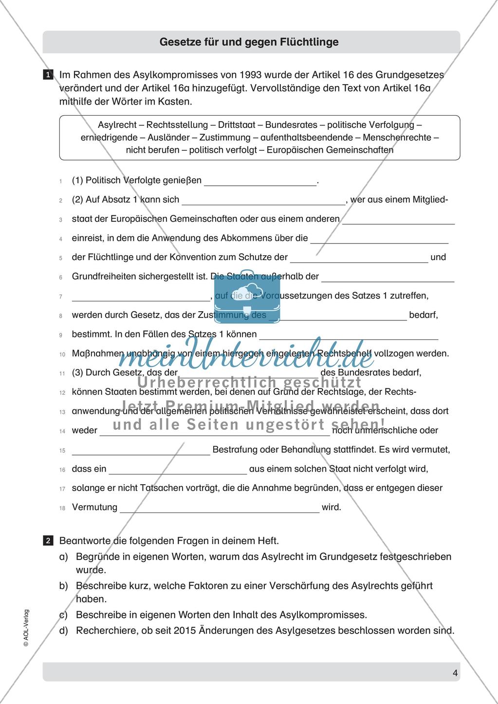 Gesetze für und gegen Flüchtlinge Preview 6