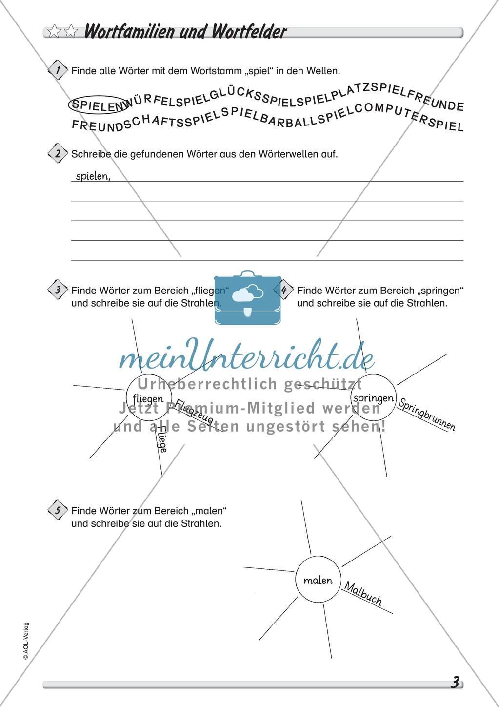 Wort und Wortarten: Wortfamilien und Wortfelder Preview 5
