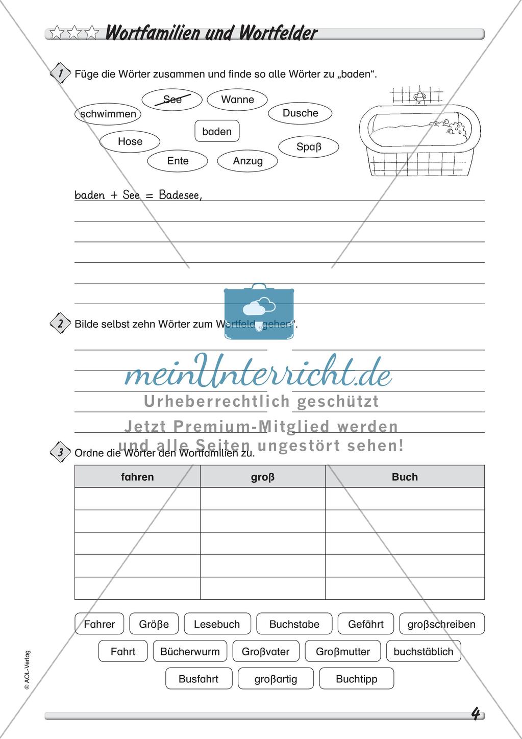 Wort und Wortarten: Wortfamilien und Wortfelder Preview 6