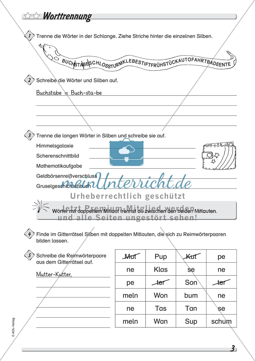 Wort und Wortarten: Worttrennung Preview 5