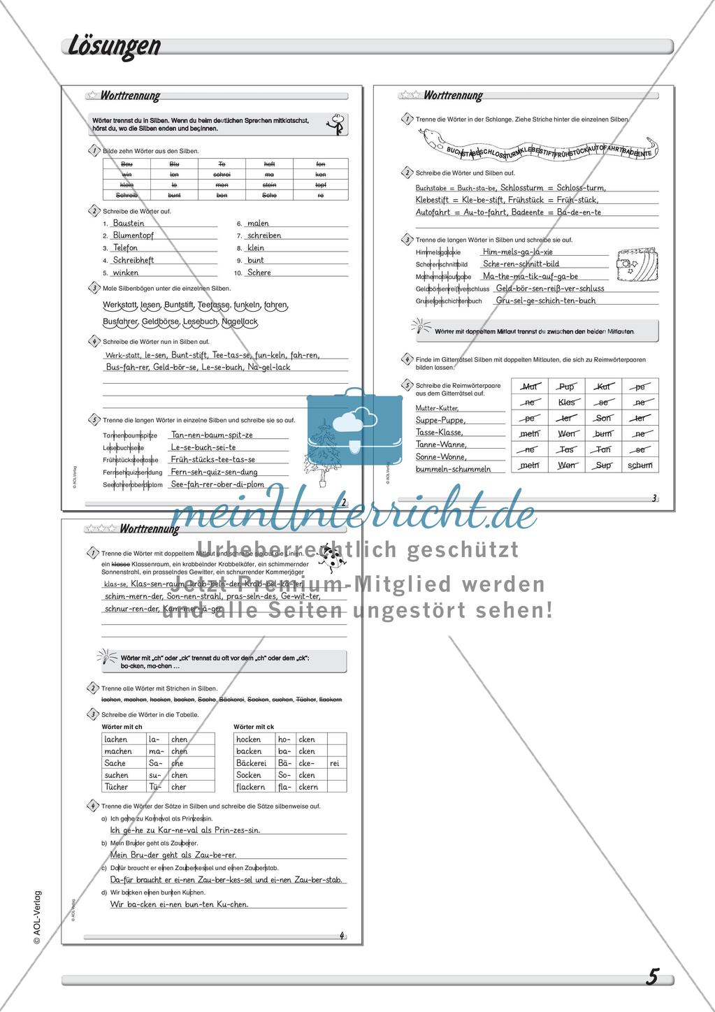 Wort und Wortarten: Worttrennung Preview 7