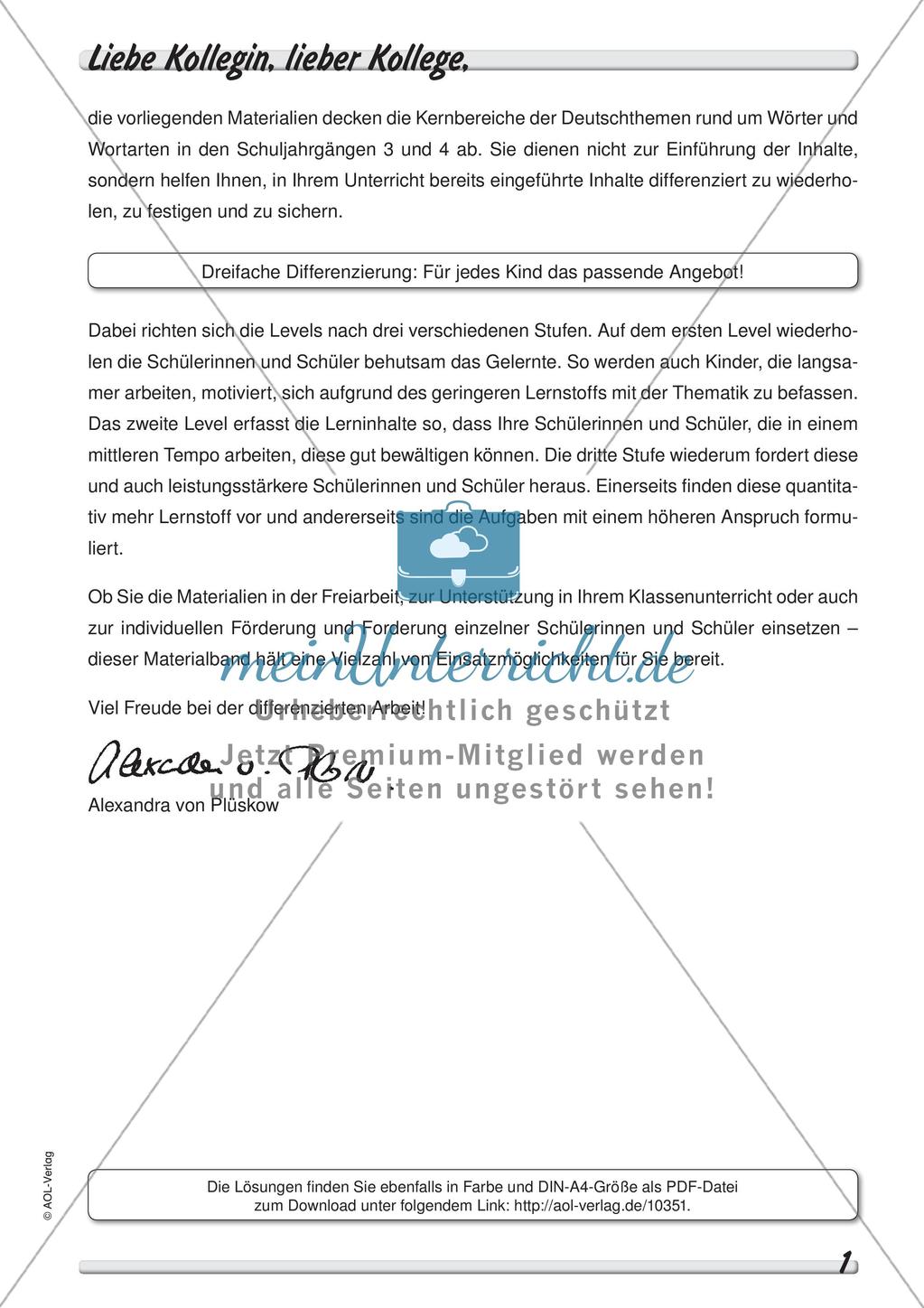Wort und Wortarten: Subjekt und Prädikat Preview 3