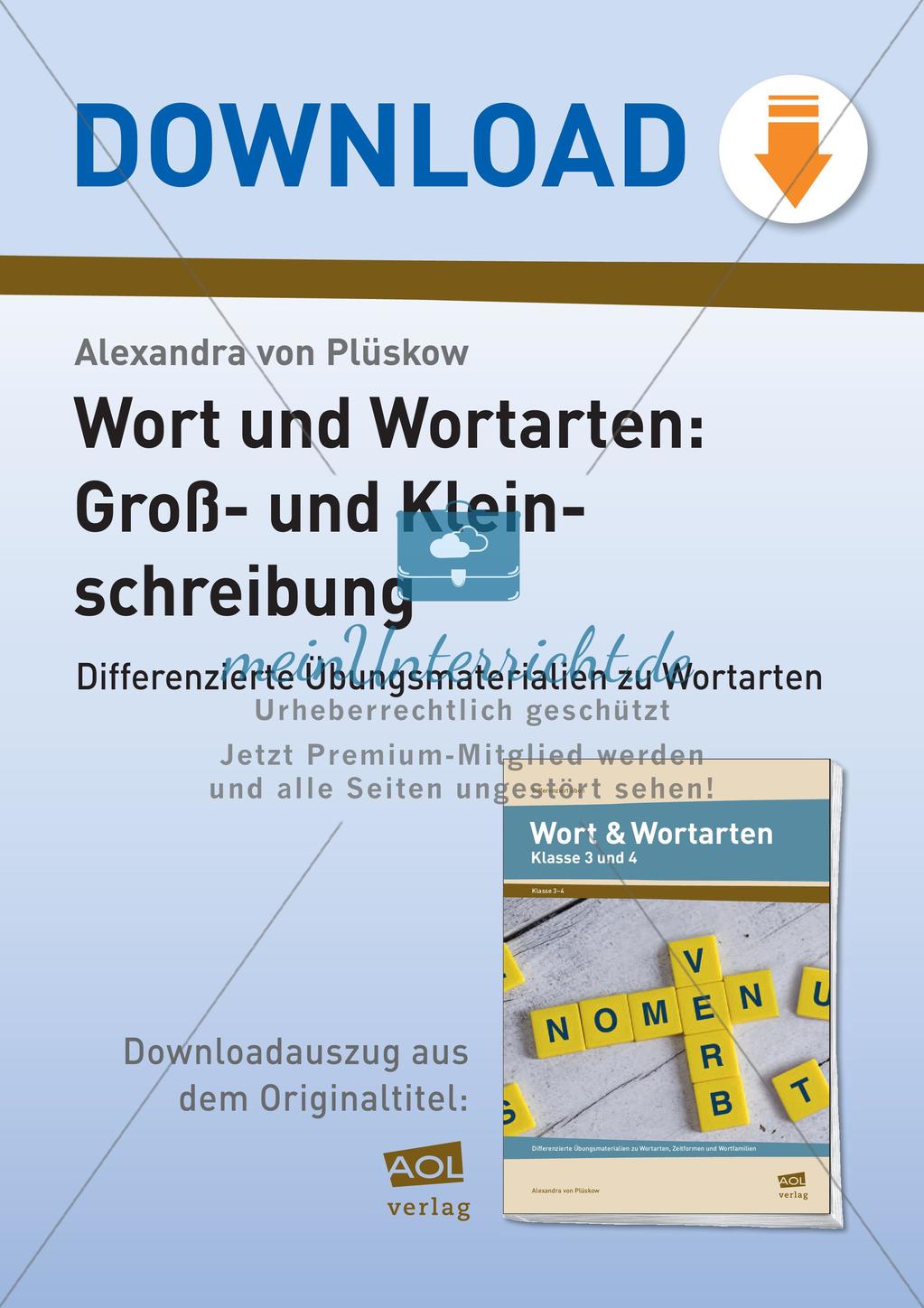 Wort und Wortarten: Groß- und Kleinschreibung Preview 1