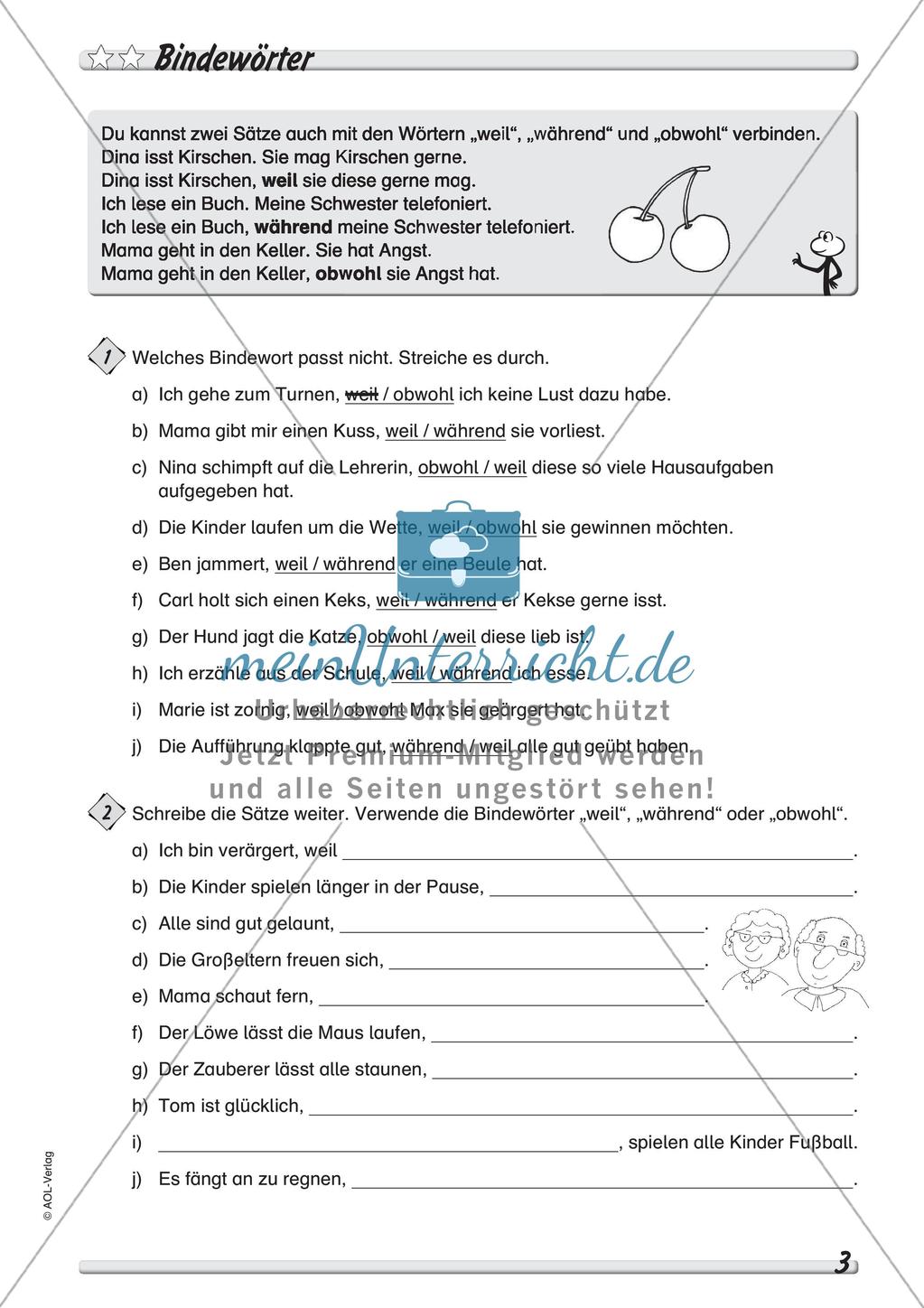Wort und Wortarten: Bindewörter Preview 5
