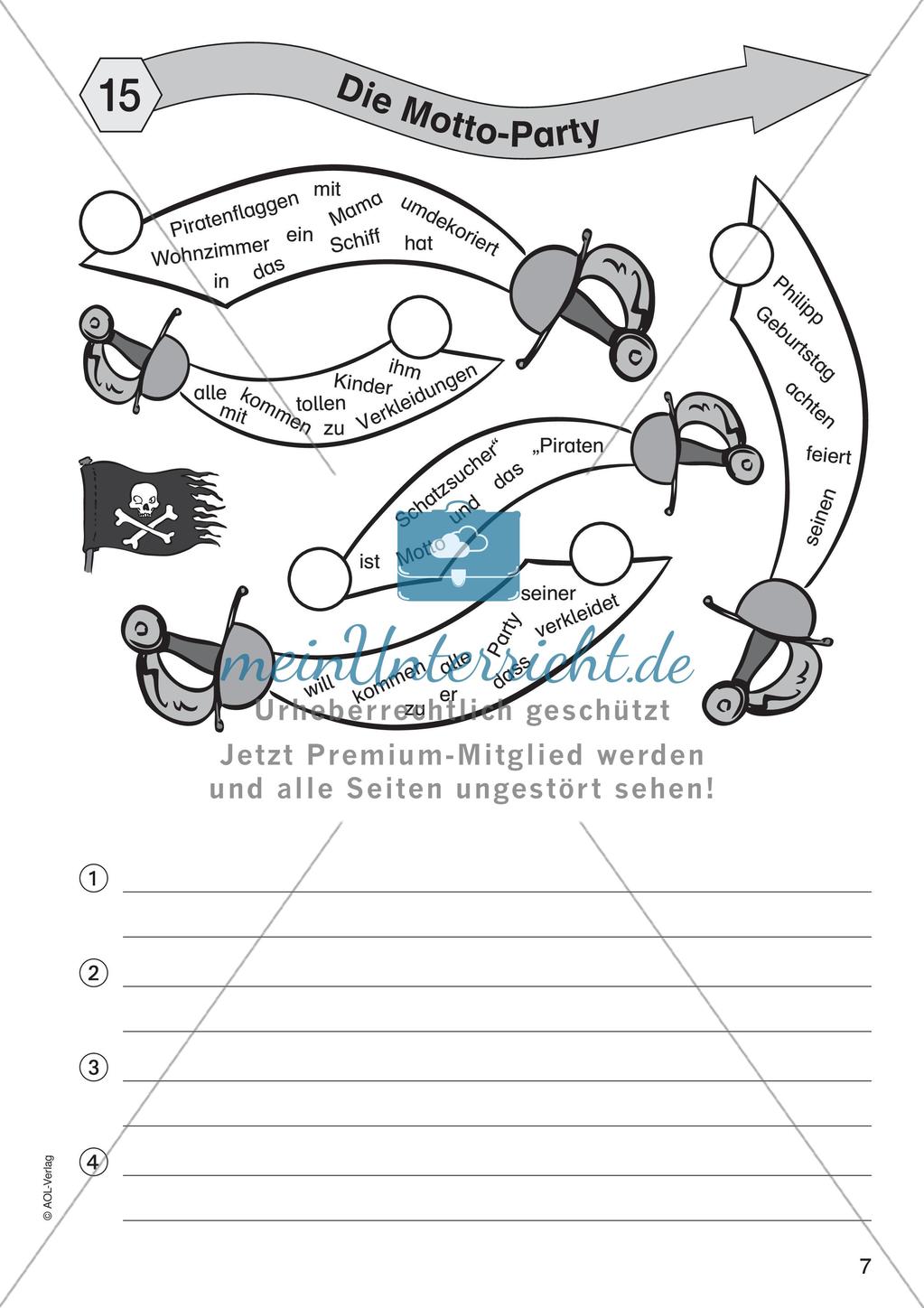 Übungen zu Sätze, Satzbau und Worte Preview 9