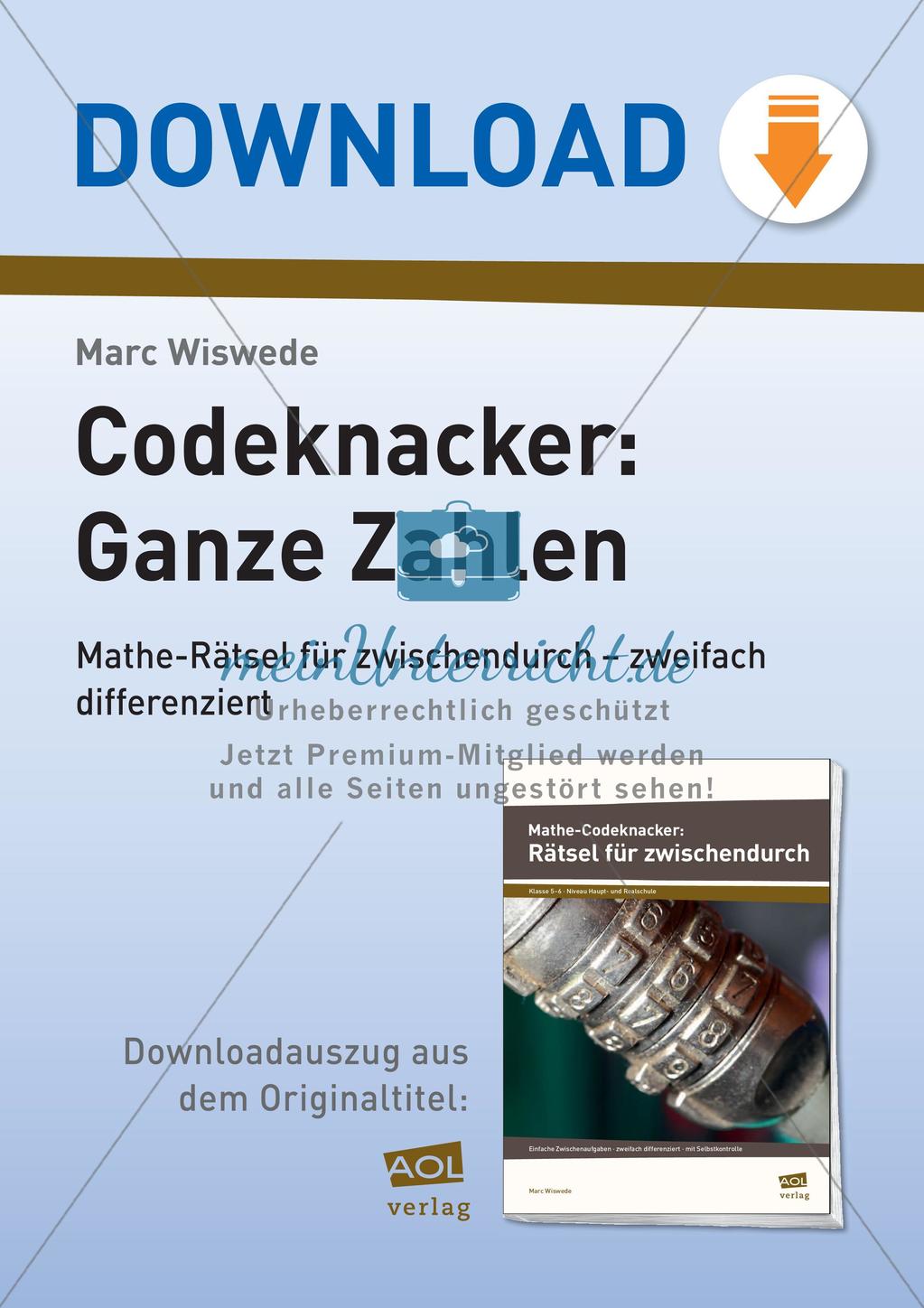 Codeknacker: Ganze Zahlen Preview 1