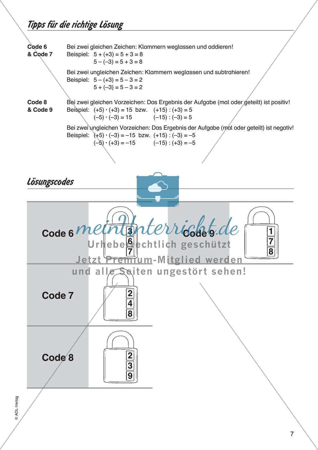 Codeknacker: Ganze Zahlen Preview 9