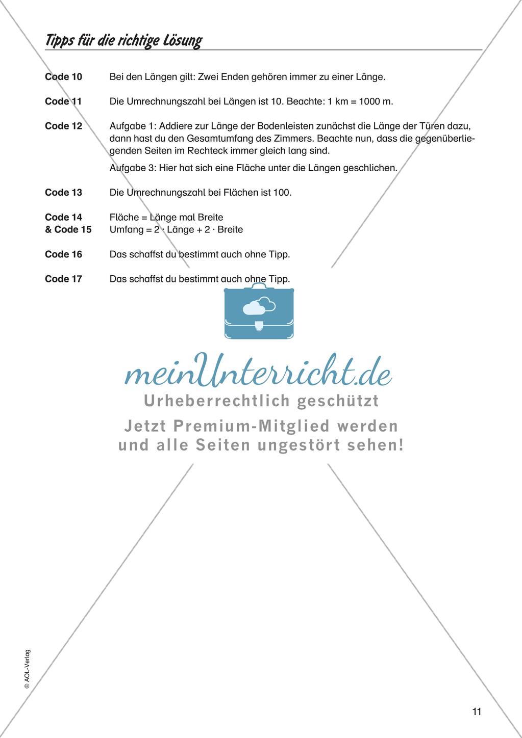 Codeknacker: Längen und Flächen Preview 13