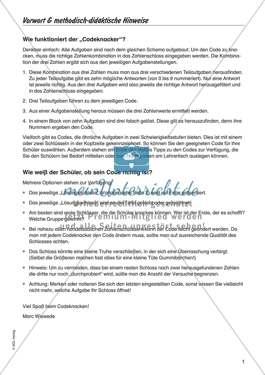 Codeknacker: Dreisatz Preview 3